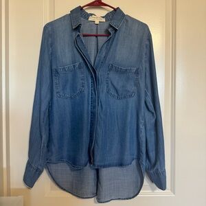 Anthropologie Chambray Button-Up Shirt